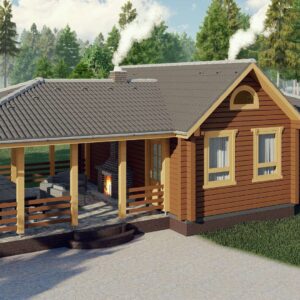 B005 — Баня из бруса, проект Одесса