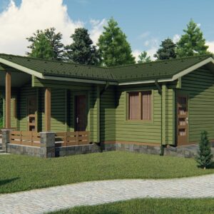 Строительство бани из бруса B006 проект Тересва