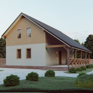 Строительство каркасного дома по проекту Зубра K001