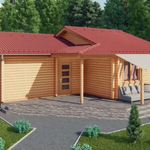 Строительство деревянного дома по проекту Витониж D015