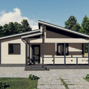 Строительство бани из бруса, проект Десняк B029
