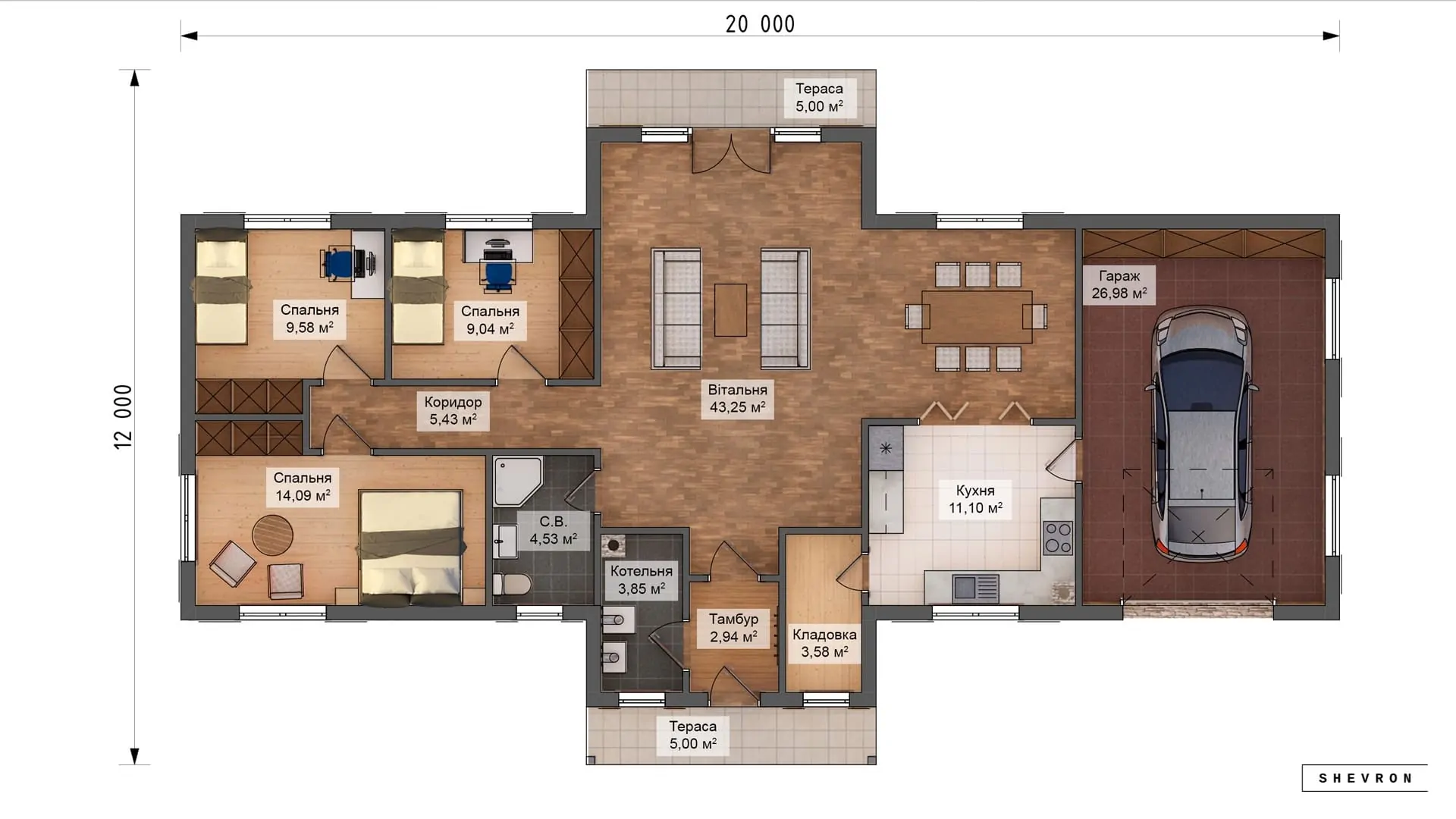 Строительство каркасного дома по проекту Колорадо, проект дома K011